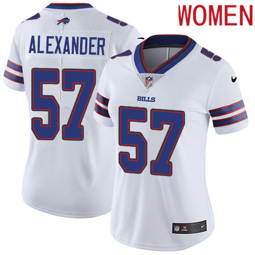 2019 Women Buffalo Bills #57 Alexander white Nike Vapor Untouchable Limited NFL Jersey